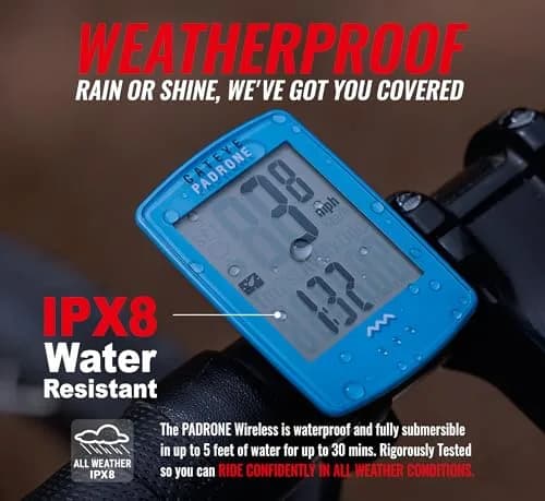 CATEYE Padrone Wireless Bike Computer (Blue) | Large Display, Easy Navigation, 1-Year Battery thumbnail 7