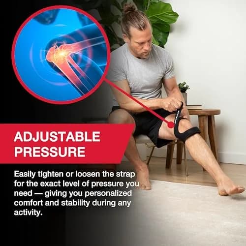 MUELLER Sports Medicine Adjustable Max Knee Strap | Pain Relief Support for Men & Women thumbnail 3