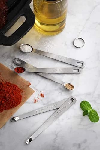 New Star Foodservice Mini Measuring Spoons Set, 5-Piece Stainless Steel | Dash, Pinch, Smidgen, Drop, Tad Measurements thumbnail 5