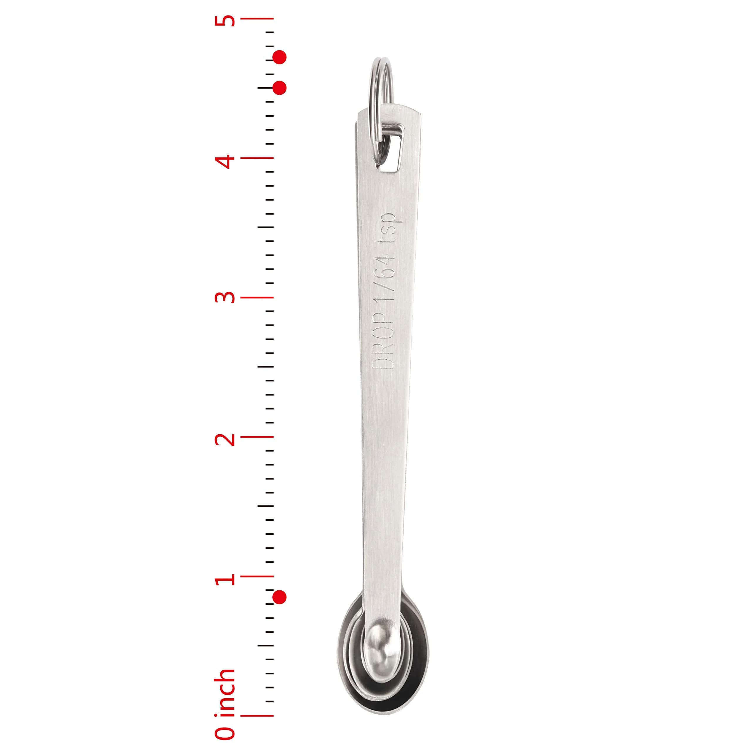 New Star Foodservice Mini Measuring Spoons Set, 5-Piece Stainless Steel | Dash, Pinch, Smidgen, Drop, Tad Measurements - view 3