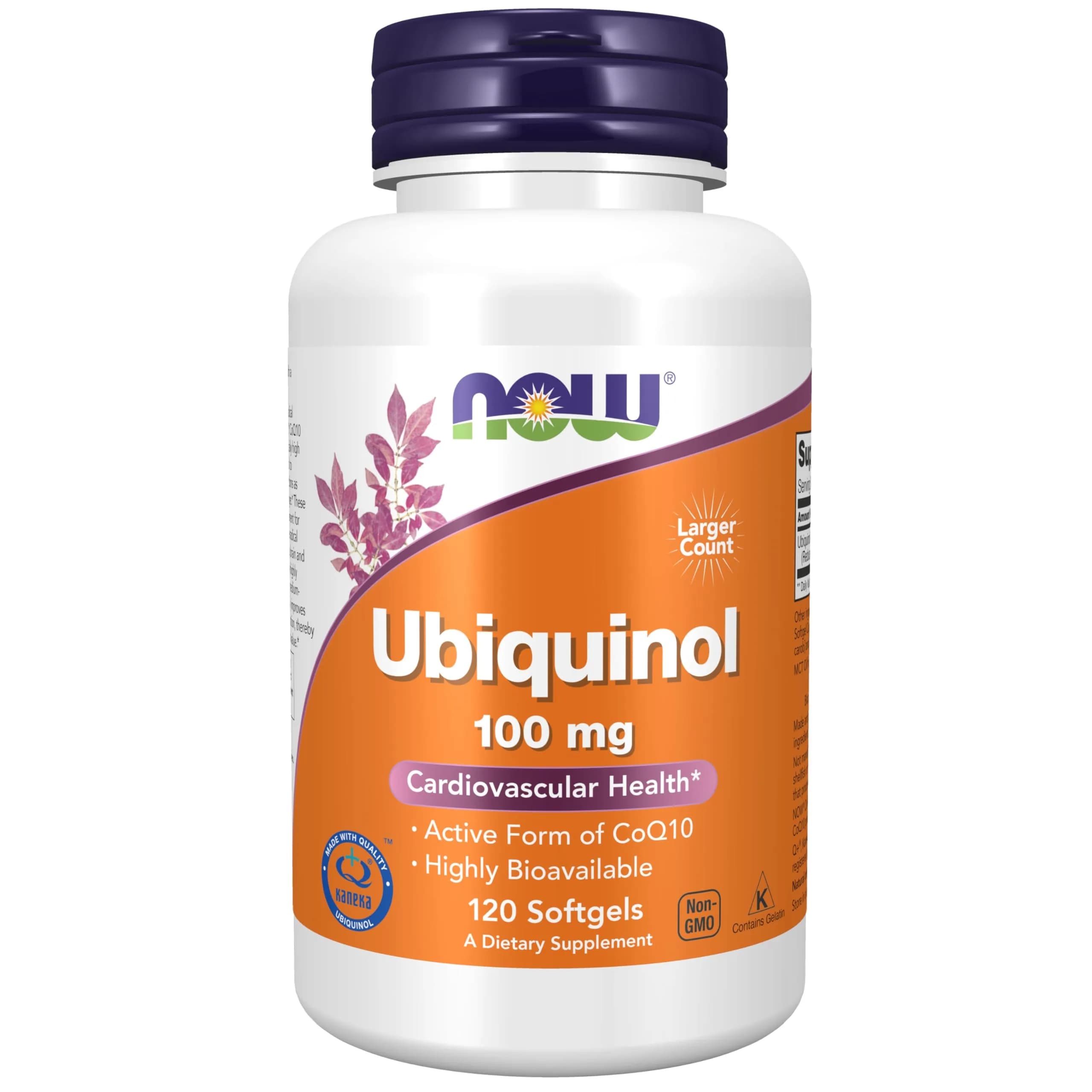 NOW Foods Ubiquinol 100 mg Softgels 120 Count (120 Count) | High Bioavailability CoQ10 for Heart Health - main product image