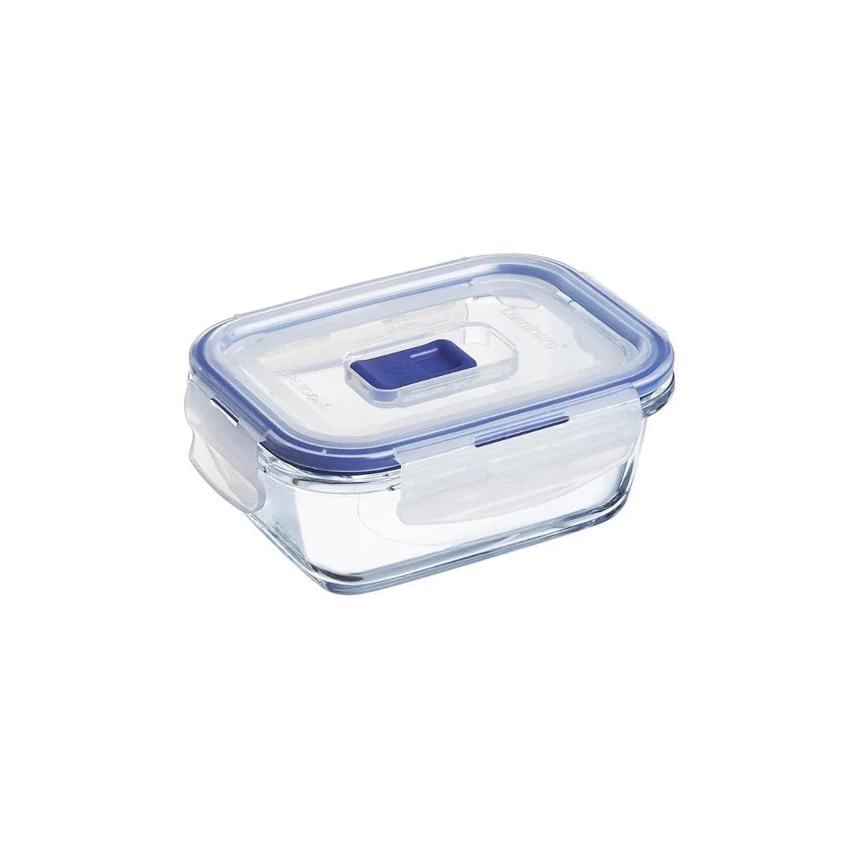 Luminarc Pure Box Active – Airtight Glass Storage Container, Rectangular 0.38 L | Shock-Resistant & Microwave Safe