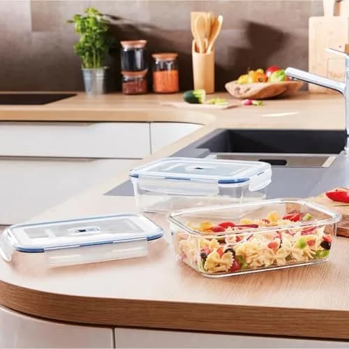 Luminarc Pure Box Active – Airtight Glass Storage Container, Rectangular 0.38 L | Shock-Resistant & Microwave Safe thumbnail 3