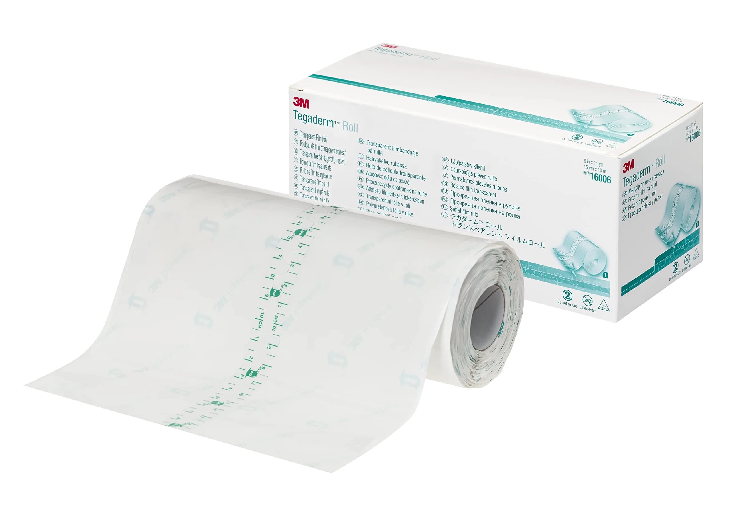 Tegaderm Transparent Film Roll 6" x 11 yd Waterproof Bacterial Barrier for Medical Fixation thumbnail 1