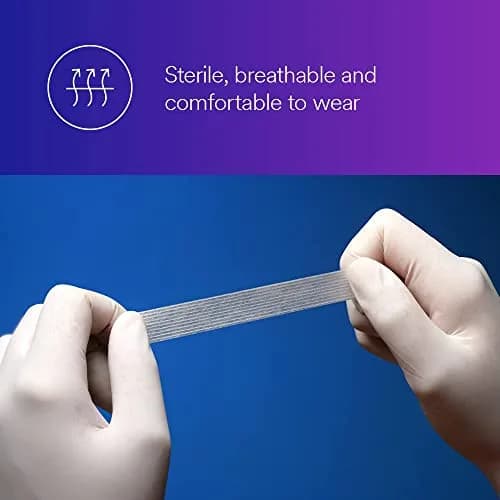 3M Steri-Strip Reinforced Adhesive Skin Closures 6 mm x 100 mm (1/4 in x 4 in) | Hypoallergenic Wound Dressing thumbnail 3