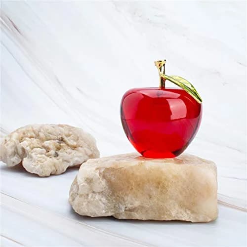 H&D Glaze Crystal Apple Paperweight Craft Decoration 1 Count | Vibrant Red Glass Gift for Celebrations & Office Decor thumbnail 6