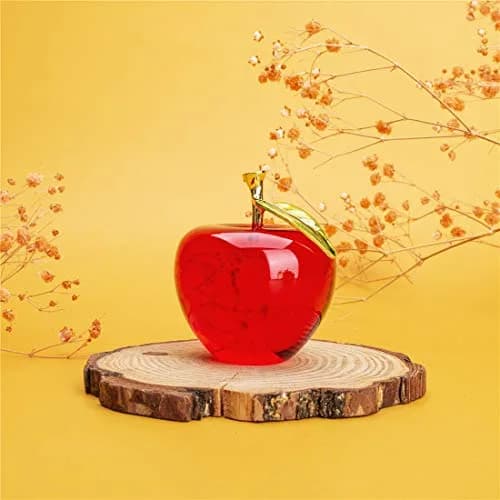H&D Glaze Crystal Apple Paperweight Craft Decoration 1 Count | Vibrant Red Glass Gift for Celebrations & Office Decor thumbnail 3