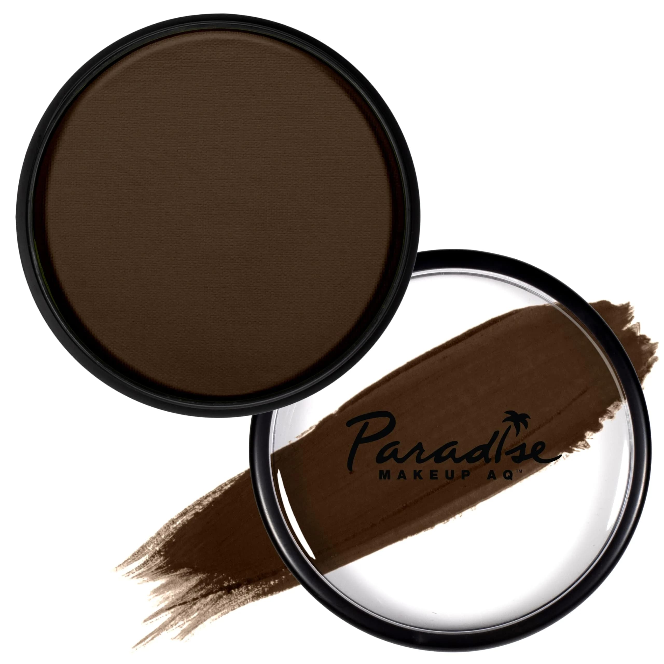 Mehron Makeup Paradise AQ - DARK BROWN | Water-Activated Face & Body Paint, 1.16 Oz, Professional Grade
