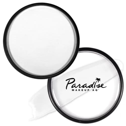 Mehron Makeup Paradise AQ - WHITE, Water-Activated Face & Body Paint | Professional Grade, Vibrant & Easy to Blend thumbnail 1