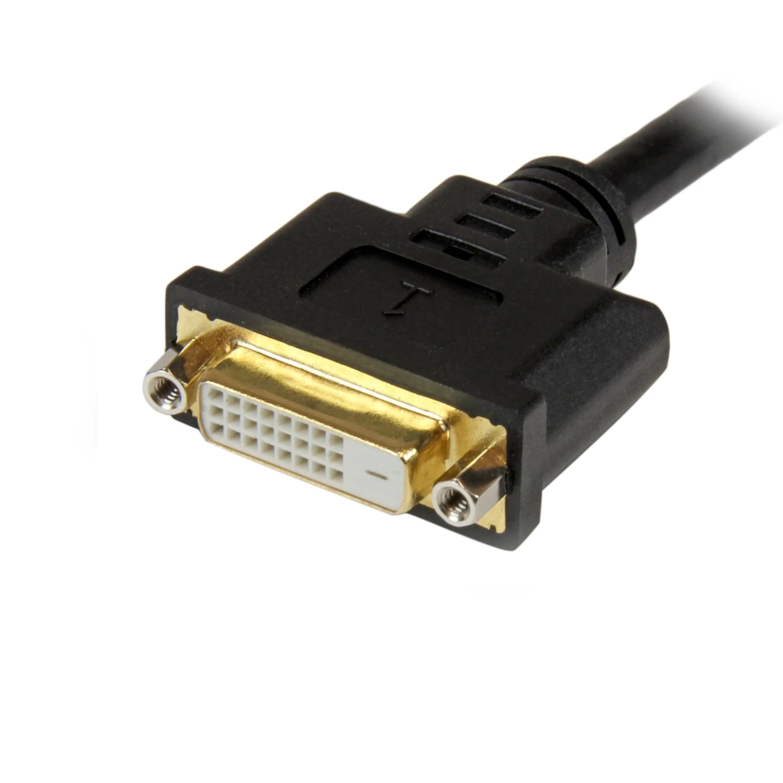 StarTech.com DVI Splitter Cable 1ft (30cm) M/F DVI-D to 2x DVI-D Dual Video Splitter | Supports 2560x1600 Resolution — DVI-I to DVI-D and VGA thumbnail 3