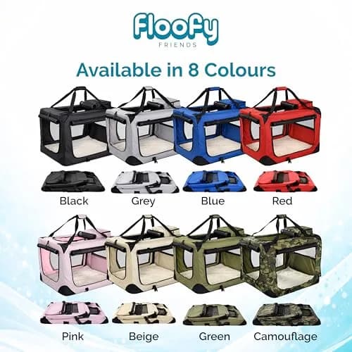 Floofy Friends Animal Carrier Red | Lightweight Fabric with Reversible Mat & Removable Bag thumbnail 8