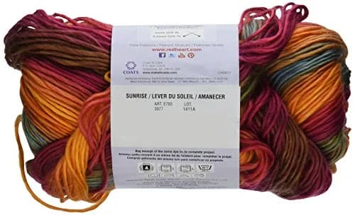 Red Heart Unforgettable Yarn Sunrise | Soft Acrylic, Bright Colors, 100g/279Yd, Weight Category 4 thumbnail 2