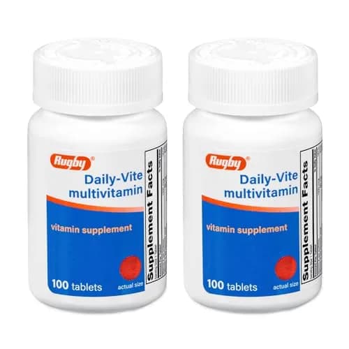 RUGBY LABORATORIES Rugby Daily-Vite Multivitamin for Adults, 100 Tablets (2-Pack) | Daily Multivitamin Supplement thumbnail 1
