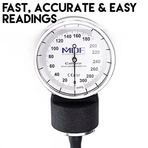 MDF Instruments Calibra Aneroid Professional Sphygmomanometer with Adult Cuff & Case | Lifetime Calibration thumbnail 3