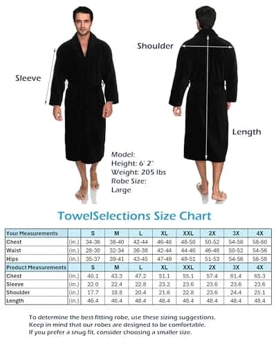 TowelSelections Men's Cotton Robe Terry Cloth Luxury Spa Bathrobe Small Navy | Soft, Durable & Imported thumbnail 6