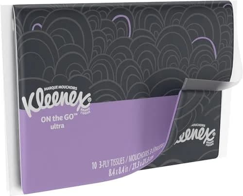 Kleenex Slim Pack Wallet Size Tissues | 3-Ply Soft & Strong, 60 Tissues Total (2 Packs of 3) thumbnail 5
