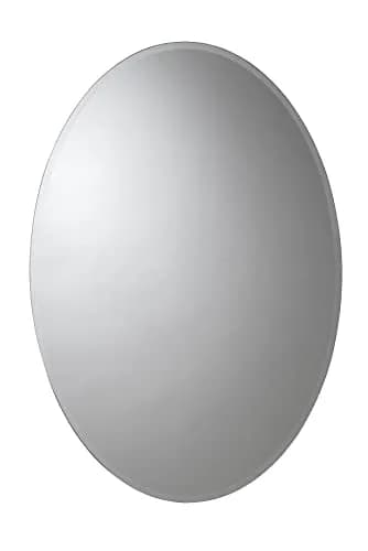 Croydex Orwell Oval Aluminum Bathroom Storage Vanity Mirror Medicine Cabinet 21W x 31H | Easy Hang N Lock Installation thumbnail 1