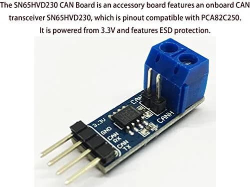 waveshare SN65HVD230 CAN Board Connecting MCUs to CAN Network Features ESD Protection Communication Evaluation Development Board 3.3V thumbnail 2