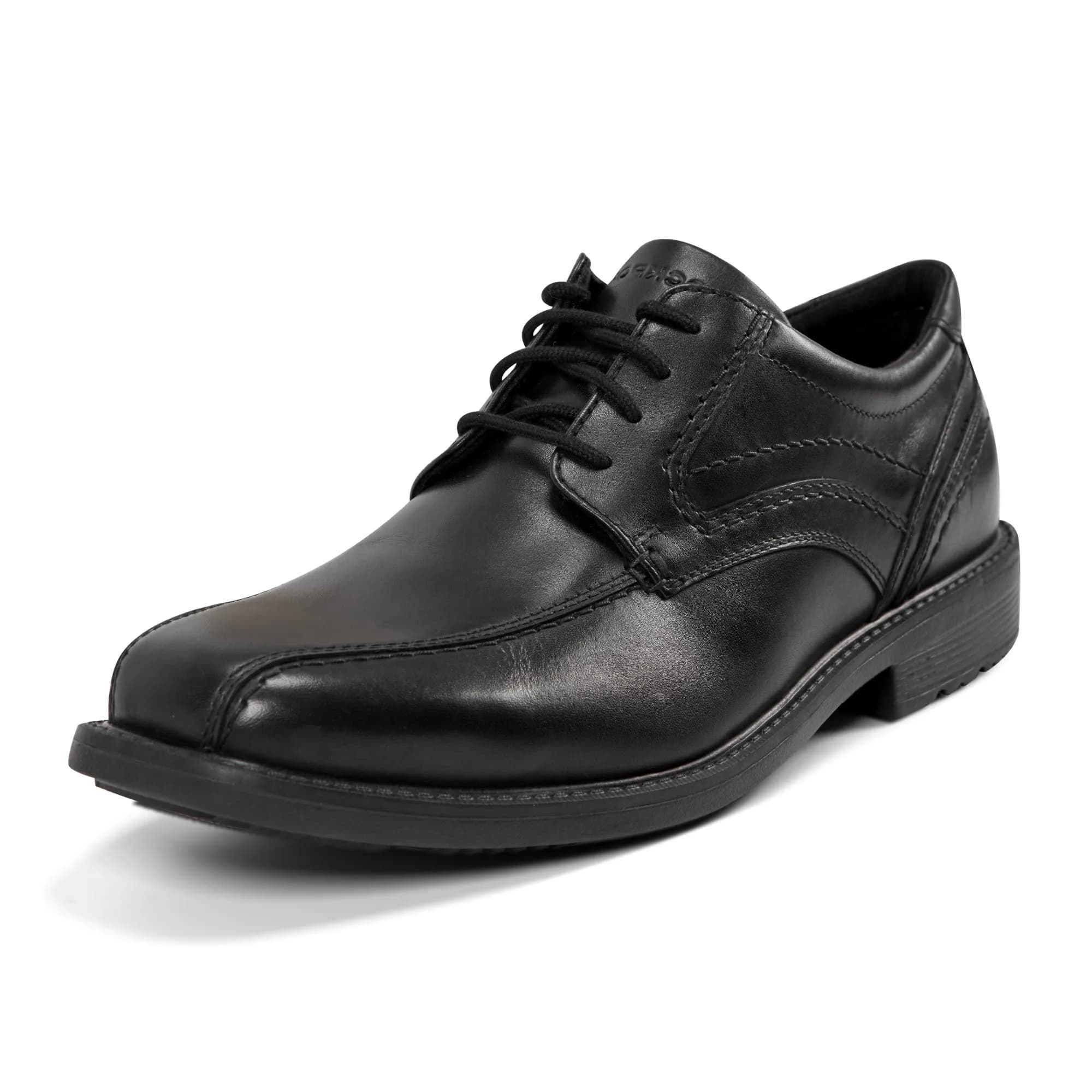 Rockport Men's Style Leader 2 Bike Toe Oxford, Black, 7.5 | Classic Leather Formal Shoe