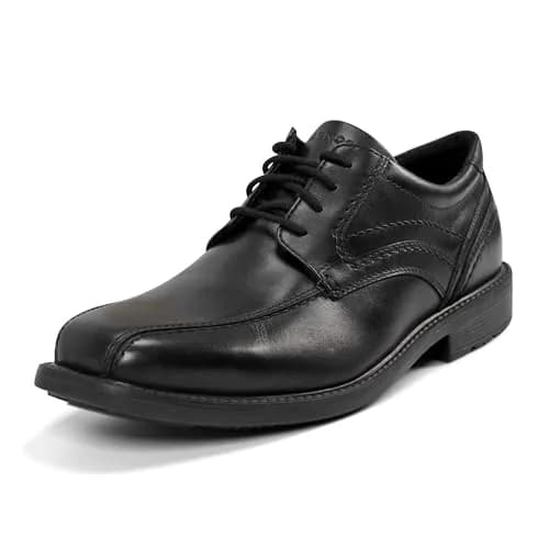 Rockport Men's Style Leader 2 Bike Toe Oxford, Black, 7.5 | Classic Leather Formal Shoe thumbnail 1