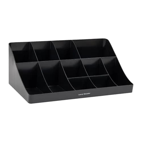Mind Reader Black 11-Compartment Condiment Station | Countertop Organizer for Coffee Bars & Kitchens thumbnail 7