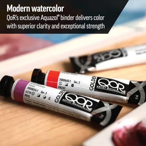 GOLDEN QoR Artist Watercolors Quinacridone Magenta 11 ml (0.37 Fl Oz) | Professional Grade Watercolor Paint thumbnail 2