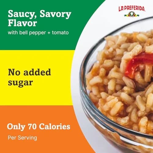 LA PREFERIDA Spanish Rice - Quick & Easy, Vegan, 15 oz (Pack of 24) | Robust Tomato & Bell Pepper Sauce thumbnail 5