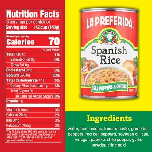 LA PREFERIDA Spanish Rice - Quick & Easy, Vegan, 15 oz (Pack of 24) | Robust Tomato & Bell Pepper Sauce thumbnail 3