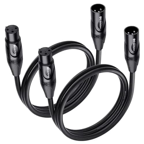 Cable Matters 2-Pack Premium XLR to XLR Cables, 3ft (0.91m) | Balanced Microphone Cables for Studio & Stage thumbnail 1