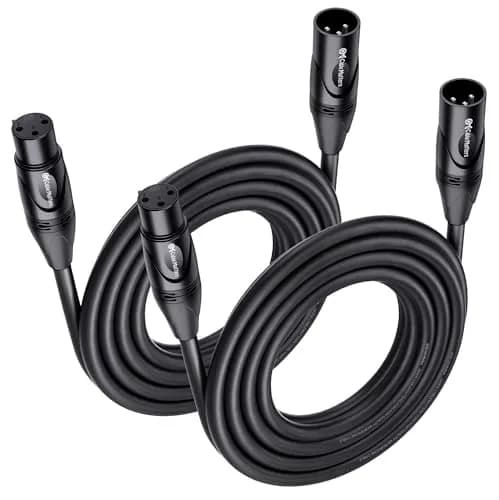 Cable Matters 2-Pack Premium XLR to XLR Cable, 15ft (4.57m) | Balanced Mic Cable for Studio & Stage thumbnail 1