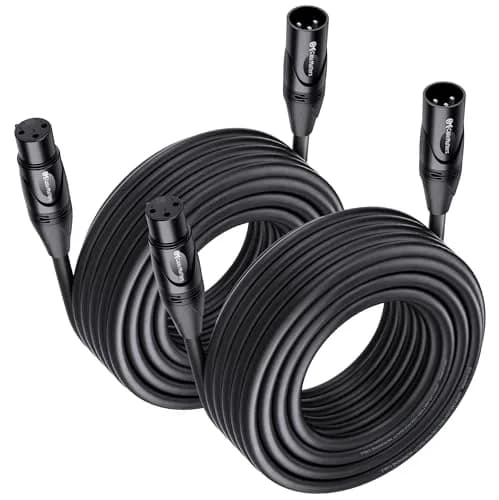 Cable Matters 2-Pack Premium XLR to XLR Microphone Cable 10.67m (35ft) | Balanced M-F Studio & Stage thumbnail 1