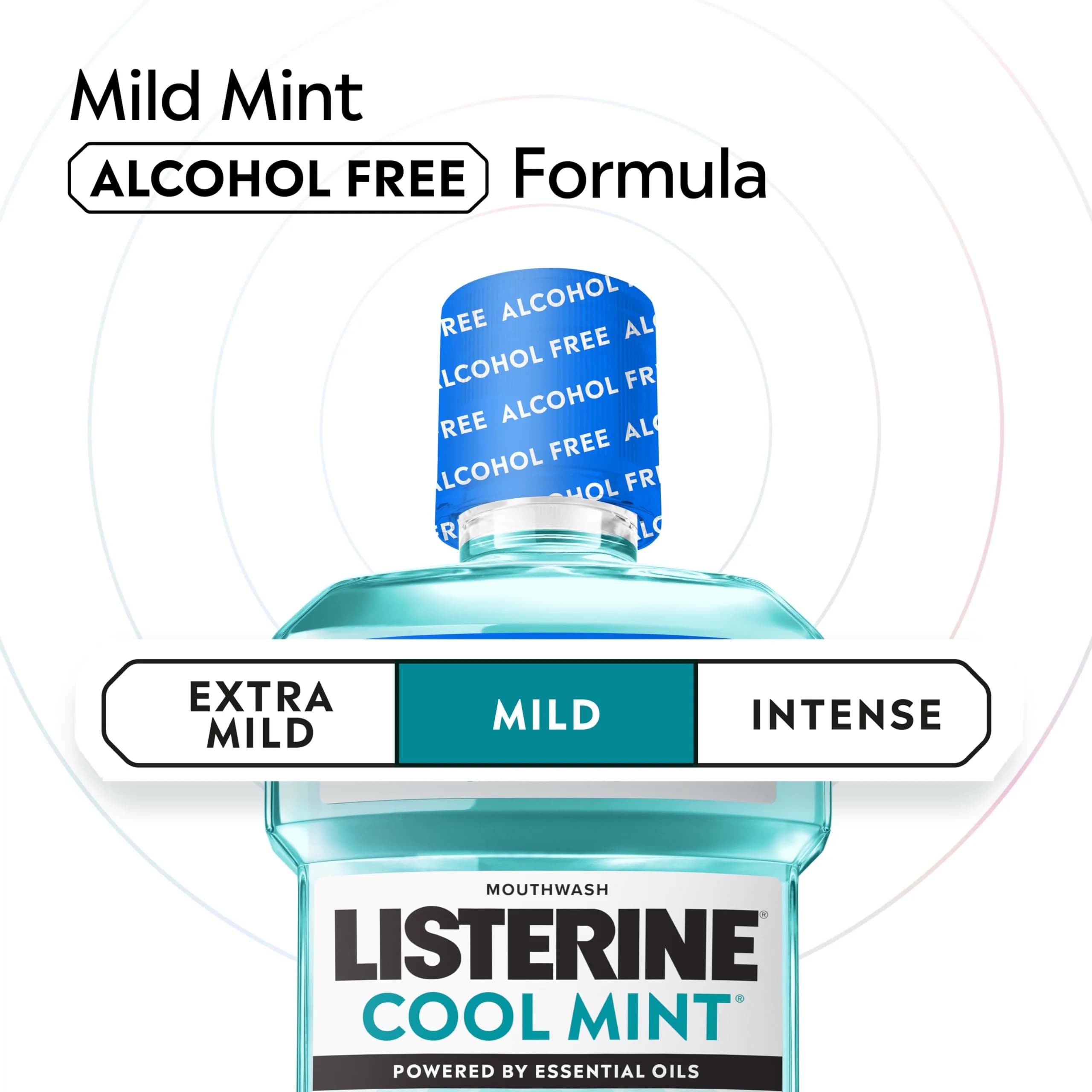 Listerine Cool Mint Alcohol-Free Mild Mouthwash 1.5 L (50.7 Fl Oz) | Kills 99.9% of Bad Breath Germs - view 5