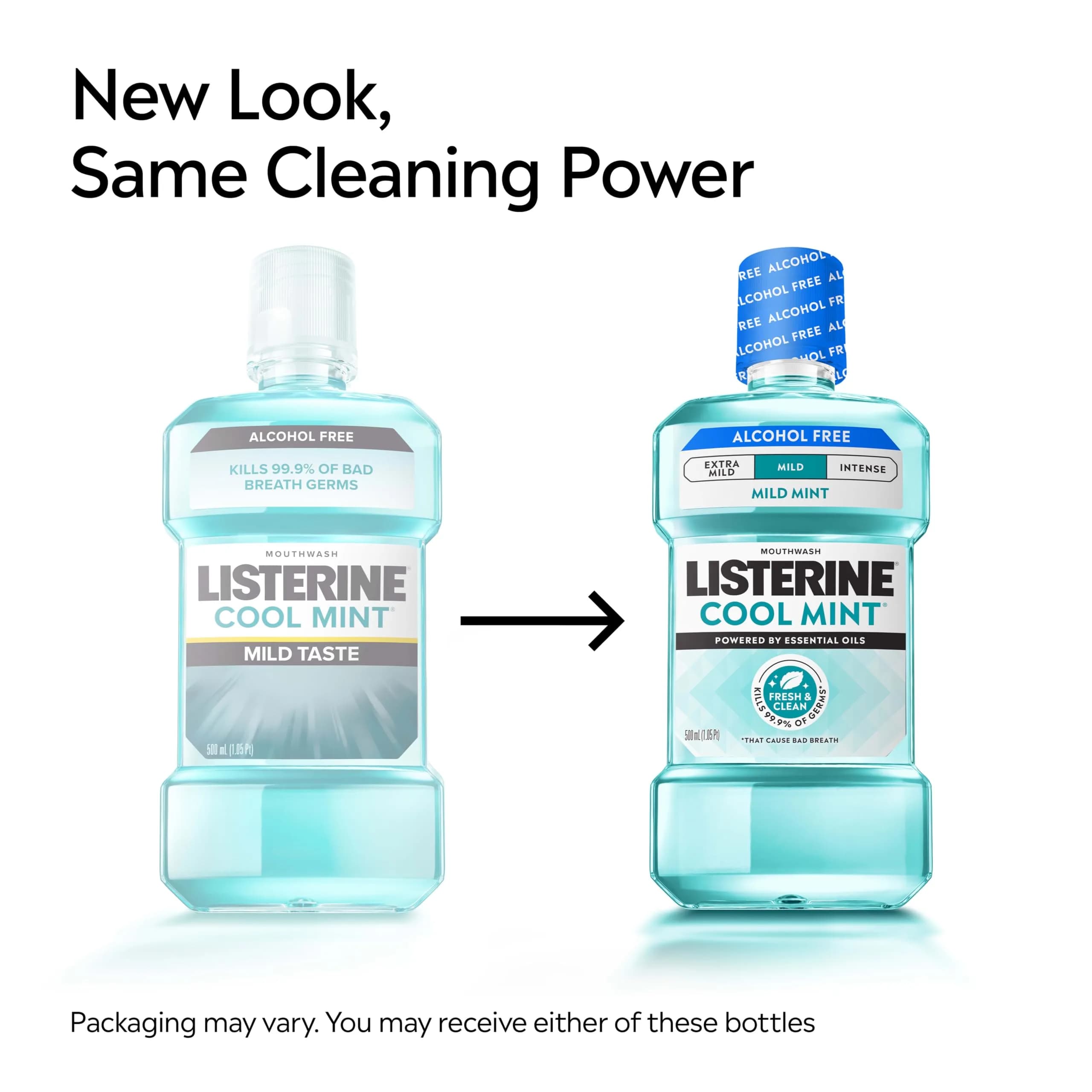 Listerine Cool Mint Alcohol-Free Mild Mouthwash 1.5 L (50.7 Fl Oz) | Kills 99.9% of Bad Breath Germs - view 2