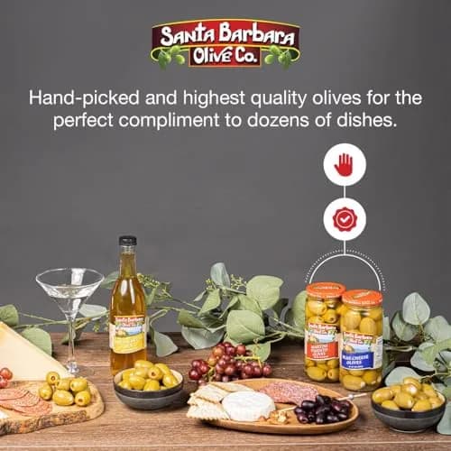 Santa Barbara Olive Co. Feta Cheese Stuffed Green Olives Pack of 6 | Mediterranean Flavor, 5 oz each thumbnail 5