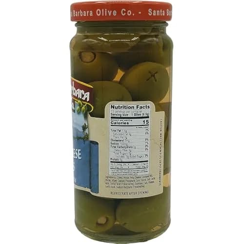 Santa Barbara Olive Co. Feta Cheese Stuffed Green Olives Pack of 6 | Mediterranean Flavor, 5 oz each thumbnail 2
