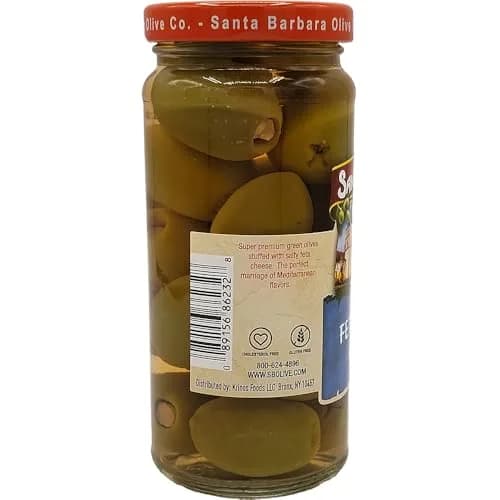 Santa Barbara Olive Co. Feta Cheese Stuffed Green Olives Pack of 6 | Mediterranean Flavor, 5 oz each thumbnail 3