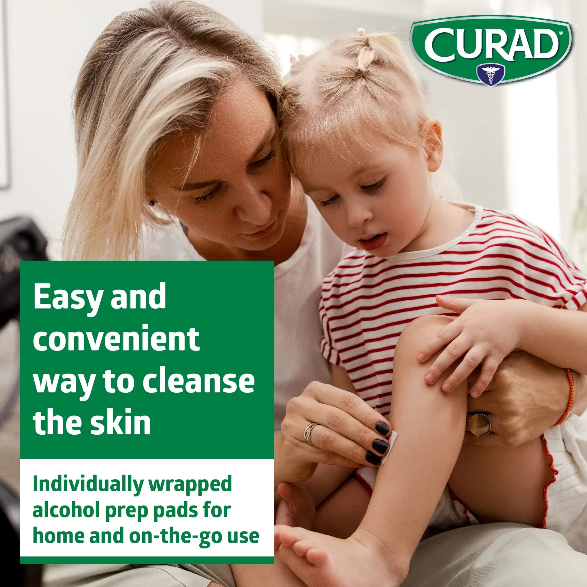 Curad Alcohol Prep Pads Medium Individually Wrapped 400 Count | Sterile Isopropyl Alcohol Wipes for First Aid - view 2