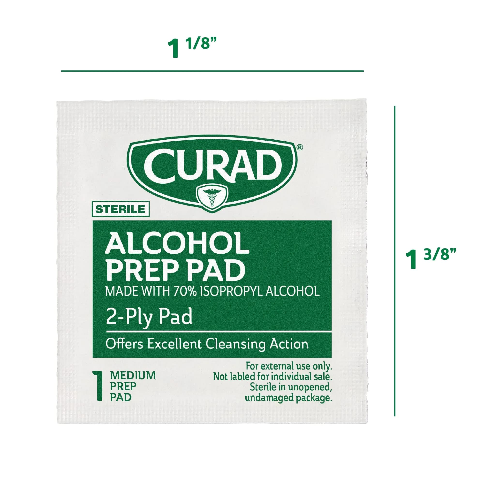 Curad Alcohol Prep Pads Medium Individually Wrapped 400 Count | Sterile Isopropyl Alcohol Wipes for First Aid - view 5