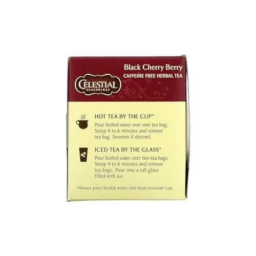 Celestial Seasonings Black Cherry Berry Tea Bags, 20 Count (Pack of 2) | Caffeine-Free & Gluten-Free Herbal Infusion thumbnail 5
