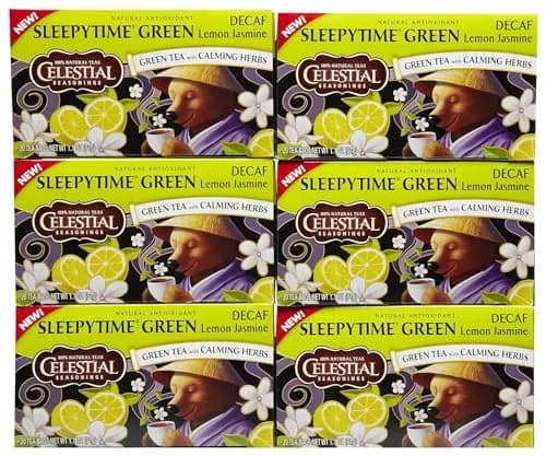 Celestial Seasonings Sleepytime Decaf Lemon Jasmine Green Tea Bags 20 ct | Calming Herbs for Relaxation in India thumbnail 2
