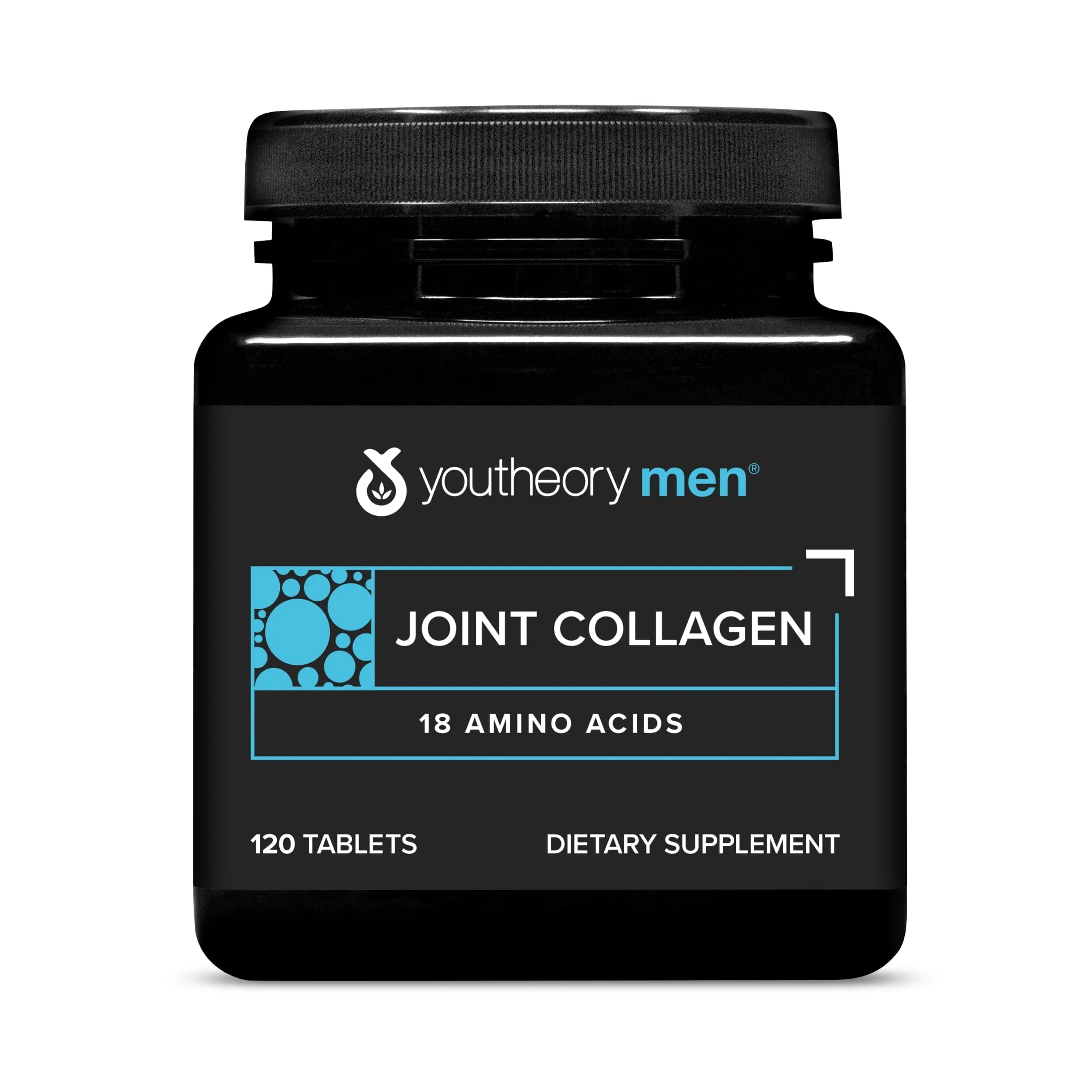 Youtheory Men's Joint Collagen Tablets 120 Count (60-Day Supply) | Hydrolyzed Collagen with Boswellia Extract for Joint Comfort — No Color