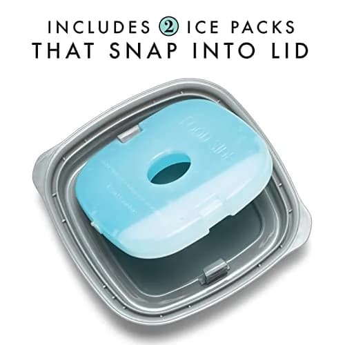 Fit & Fresh Small Plastic Containers With Lids 8 oz | Leakproof Snack & Meal Prep thumbnail 4