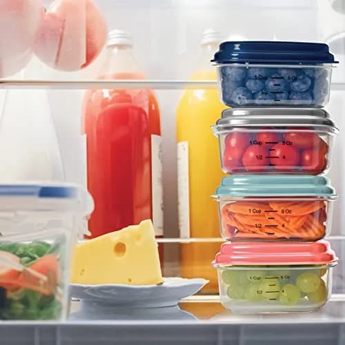 Fit & Fresh Small Plastic Containers With Lids 8 oz | Leakproof Snack & Meal Prep thumbnail 5