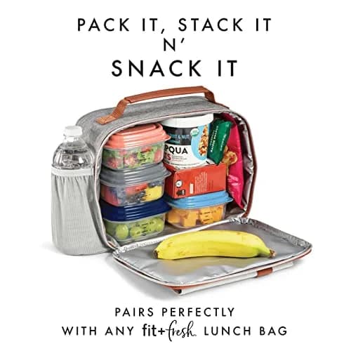 Fit & Fresh Small Plastic Containers With Lids 8 oz | Leakproof Snack & Meal Prep thumbnail 6
