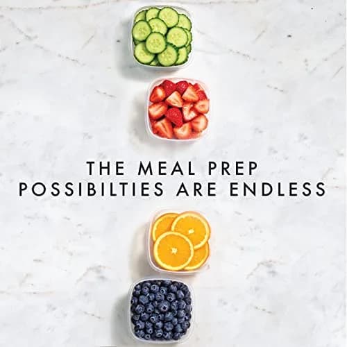 Fit & Fresh Small Plastic Containers With Lids 8 oz | Leakproof Snack & Meal Prep thumbnail 7