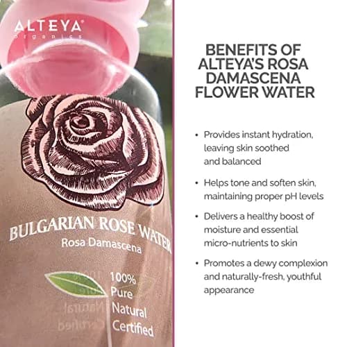 Alteya Organics Rose Water Natural Facial Toner, 17 Fl Oz | Hydrates & Calms Skin, Supports Rejuvenation thumbnail 7