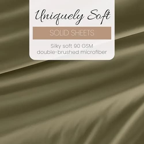 Linen Market Brushed Microfiber Twin Sheet Set 3 Piece – Ultra Soft & Wrinkle-Free, 16" Deep Pocket, Sage thumbnail 6