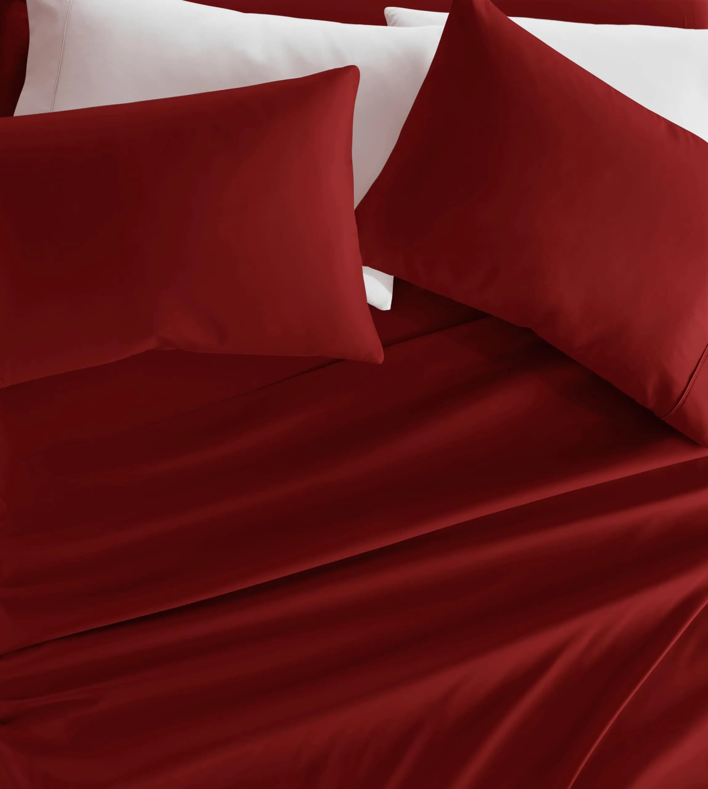 Linen Market California King Bed Sheet Set | Wrinkle-Free Microfiber, Breathable & Durable (1800 Series) — Burgundy