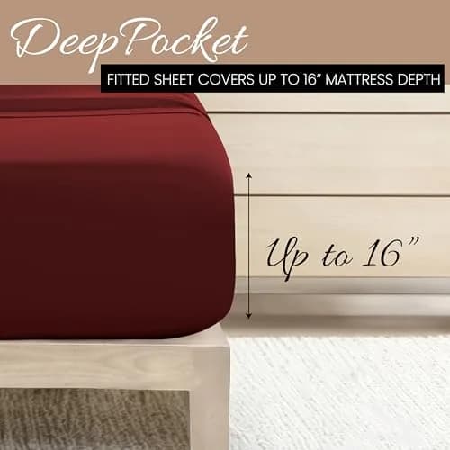 Linen Market California King Bed Sheet Set | Wrinkle-Free Microfiber, Breathable & Durable (1800 Series) thumbnail 5
