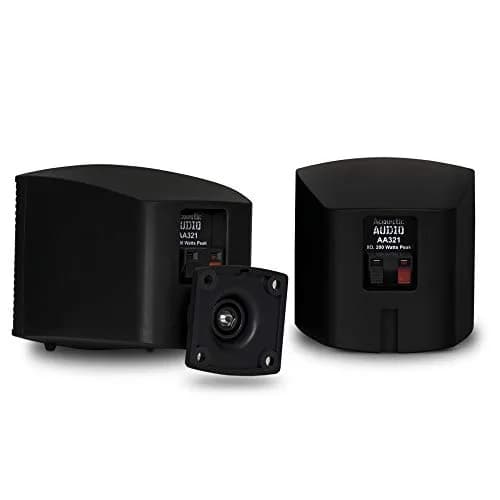 Acoustic Audio AA321B Mountable Indoor Speakers 400 Watts Black Bookshelf Pair | Passive Stereo Speakers for Home Theater & Bookshelf Use thumbnail 4
